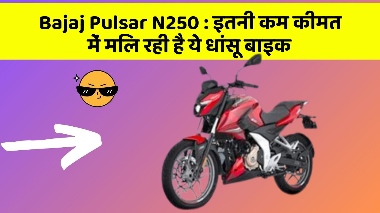Bajaj Pulsar N250: इतनी कम कीमत में मिल रही है ये धांसू बाइक